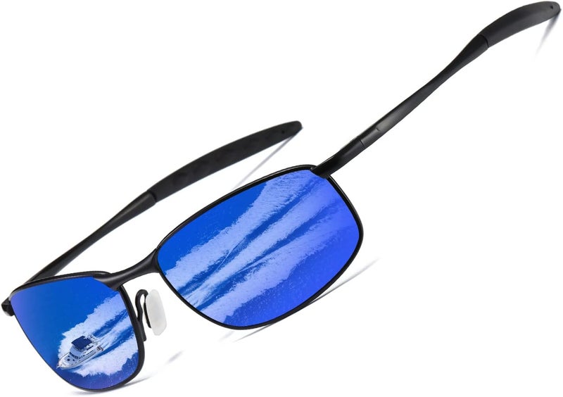 AEVOGUE Polarized Sunglasses For Men Rectangle Metal Frame Retro Sun Glasses AE0395 - Image 1